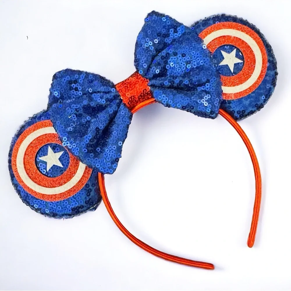 NOT FOR SALE - Captain America Inspired Mouse Ears, Disney Headband, Superhero